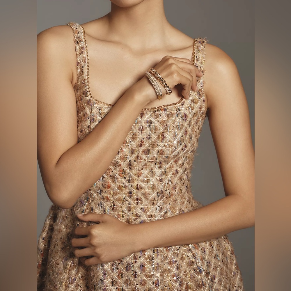 Maeve by Anthropologie Tweed Fit & Flare Mini Dress - Picture 3 of 12